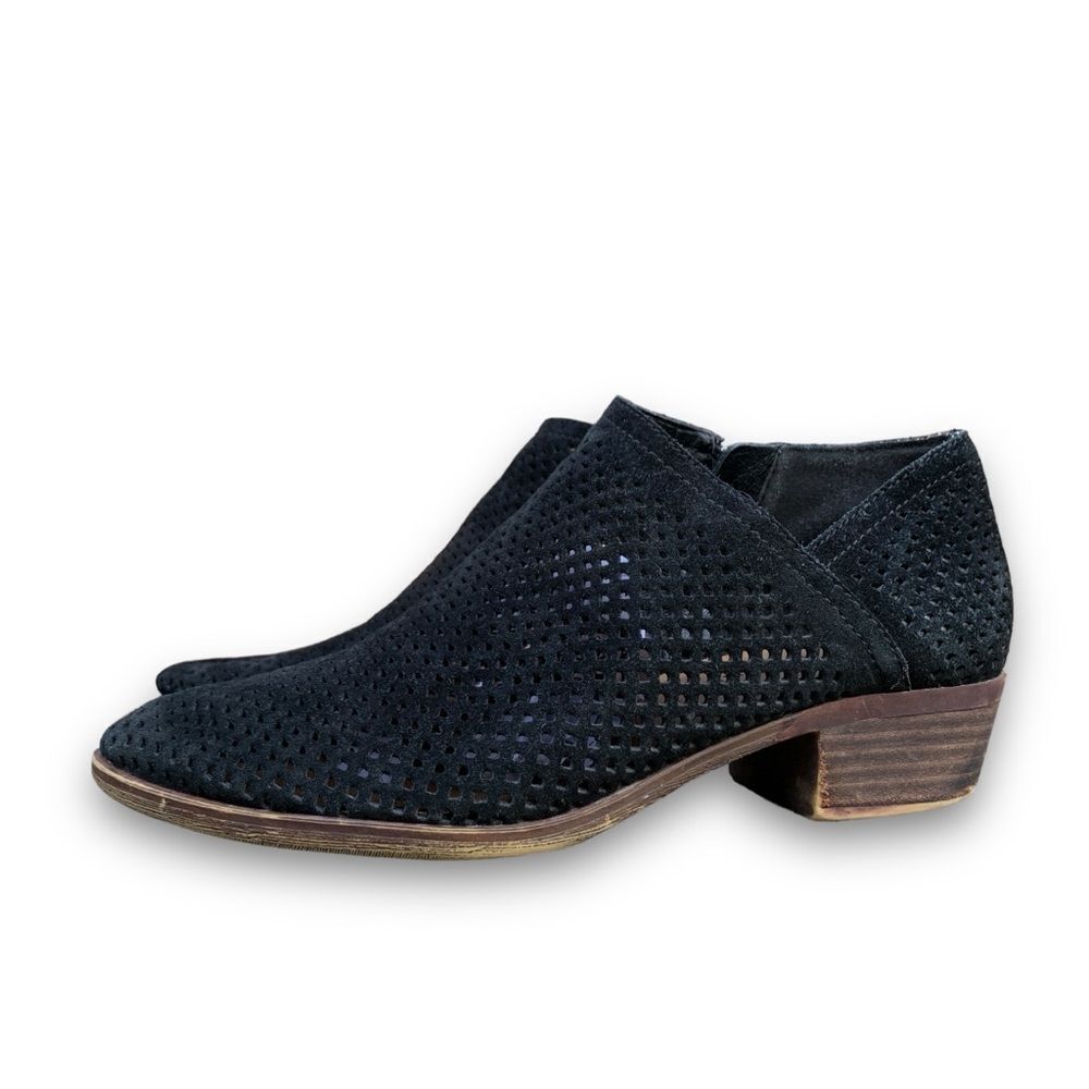 Lucky Brand Black Suede Mesh Ankle Booties Boots Shoes Women’s size 7.5 - Picture 11 of 15